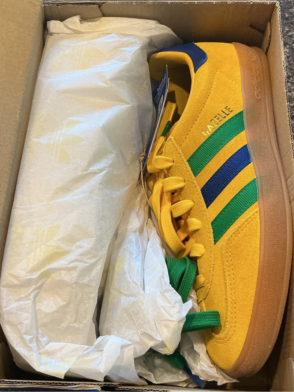 adidas gazelle indoor FIFA IQ9665 youth 6.5 women’s 7.5 green laces - Picture 2 of 8
